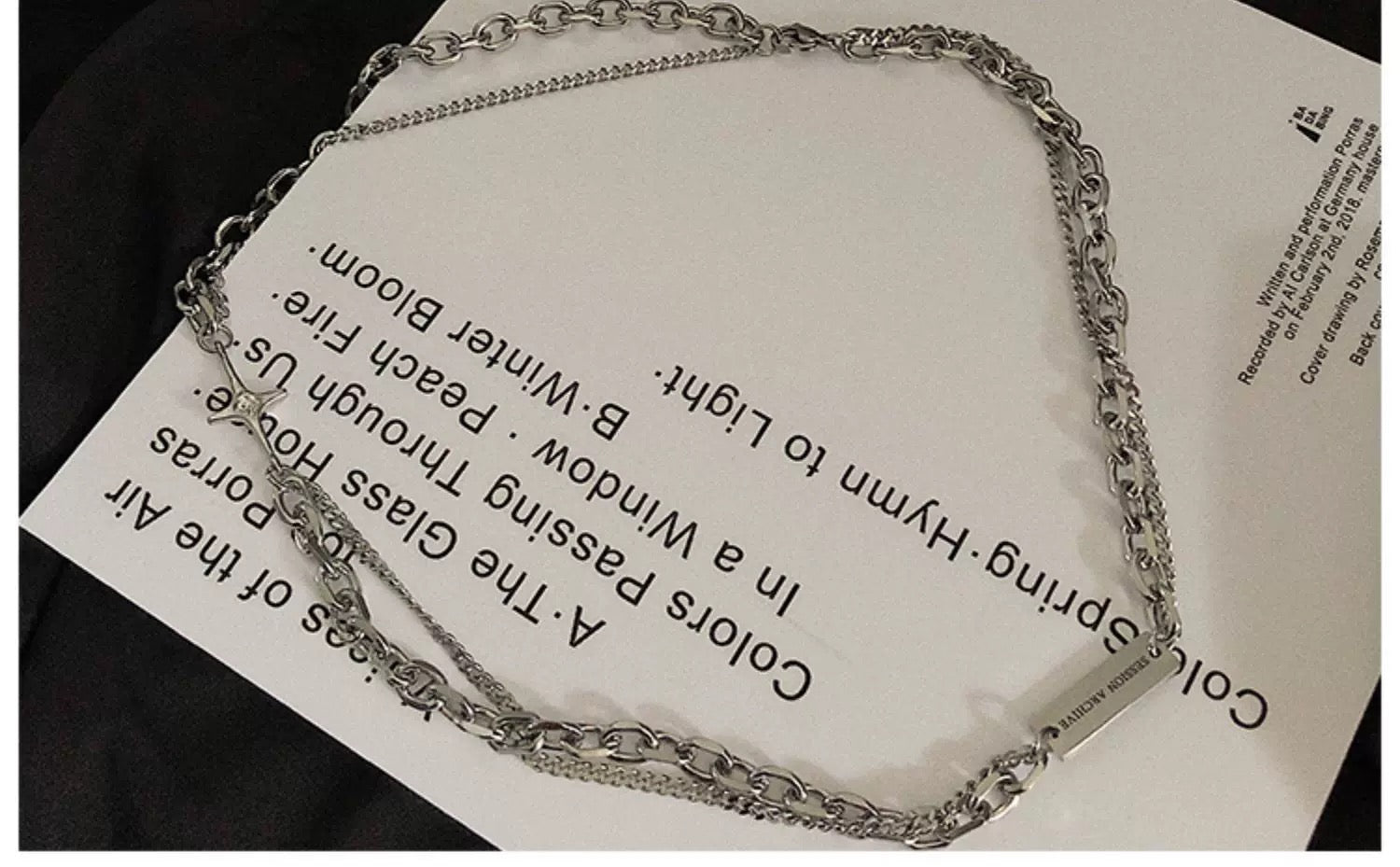 Men’s Layered Cross Pendant Necklace | Dual Chain Hip Hop Jewelry with Minimalist Luxury Design FA074