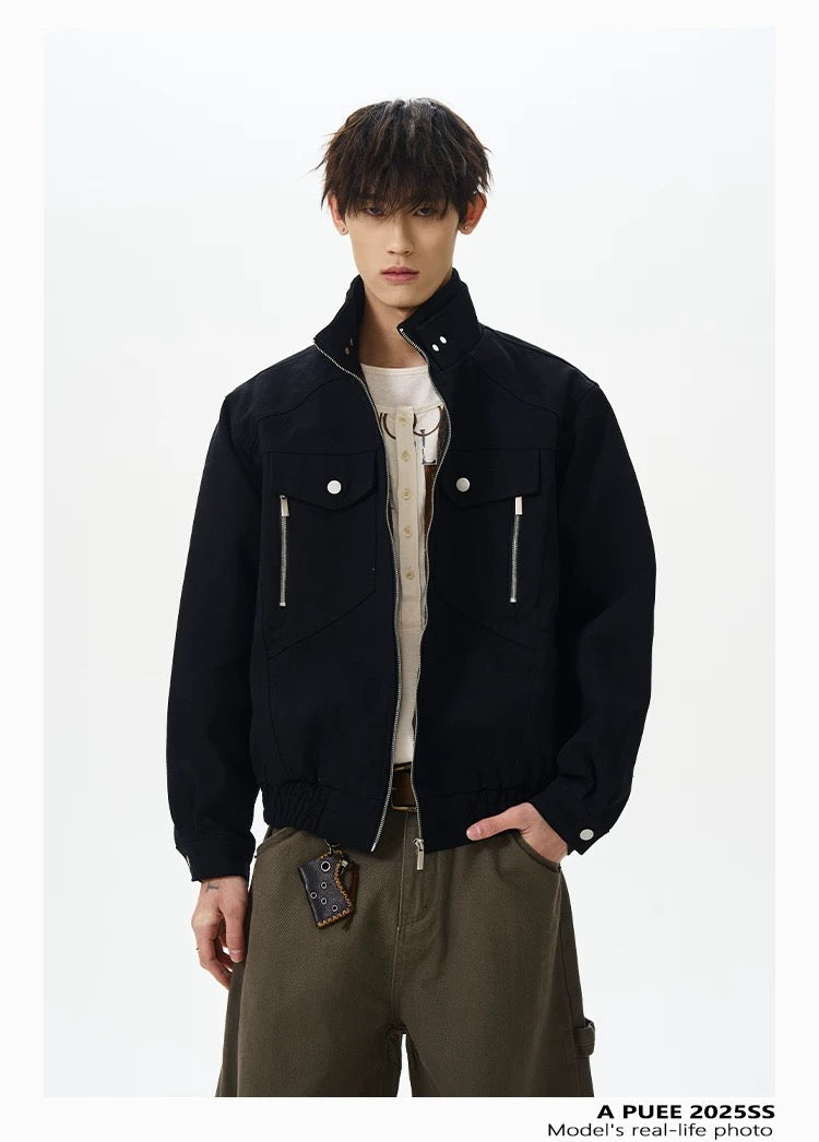 Men’s American Stand-Collar Jacket  FE0380