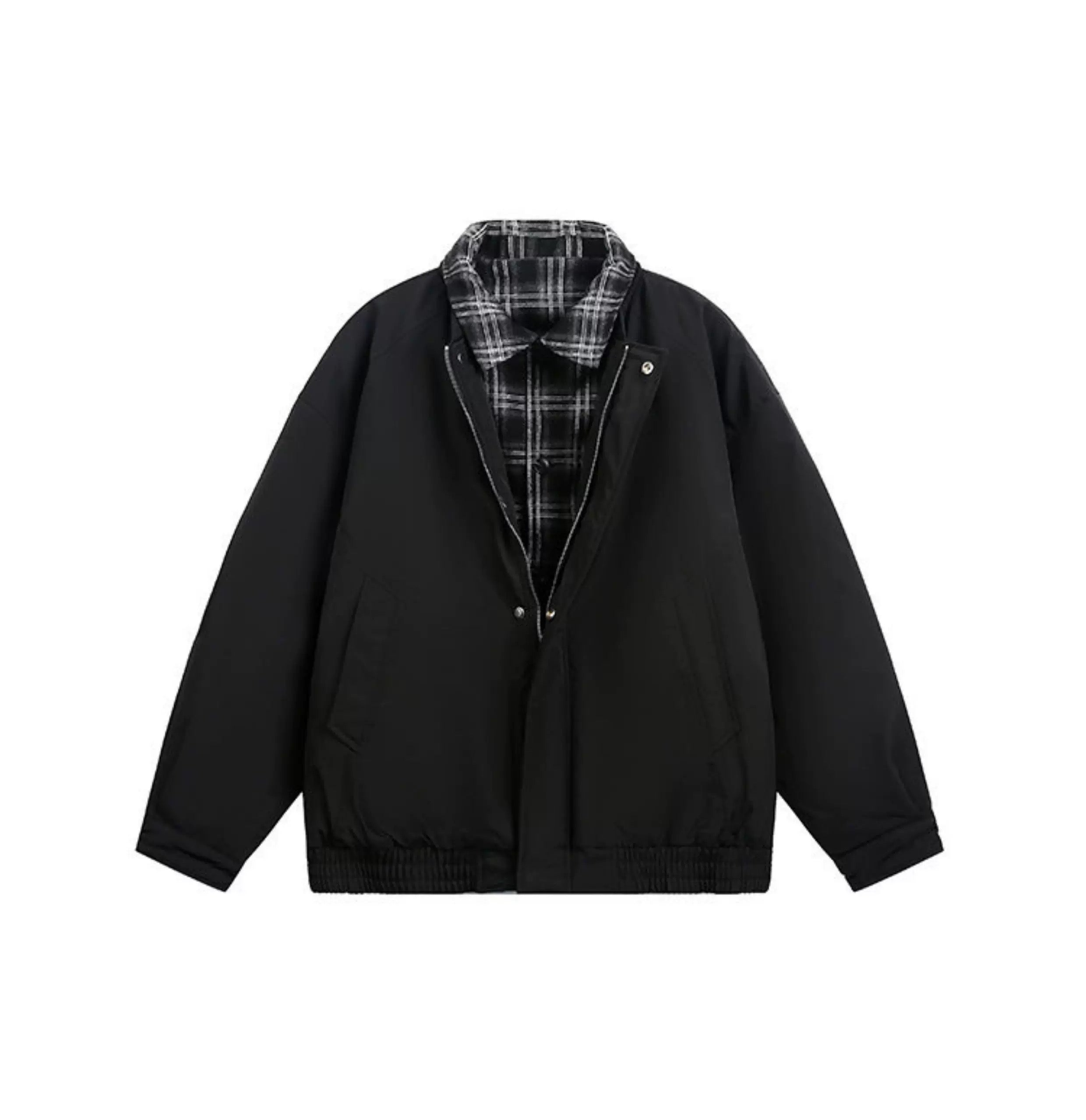 Men’s Retro American Plaid Lapel Jacket   FE0079