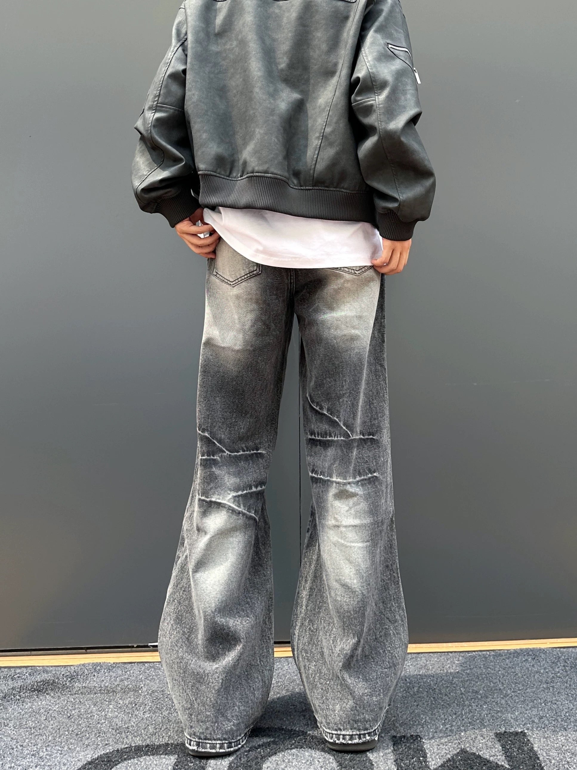 Men’s Vintage American Wide-Leg Straight Jeans  FE0332