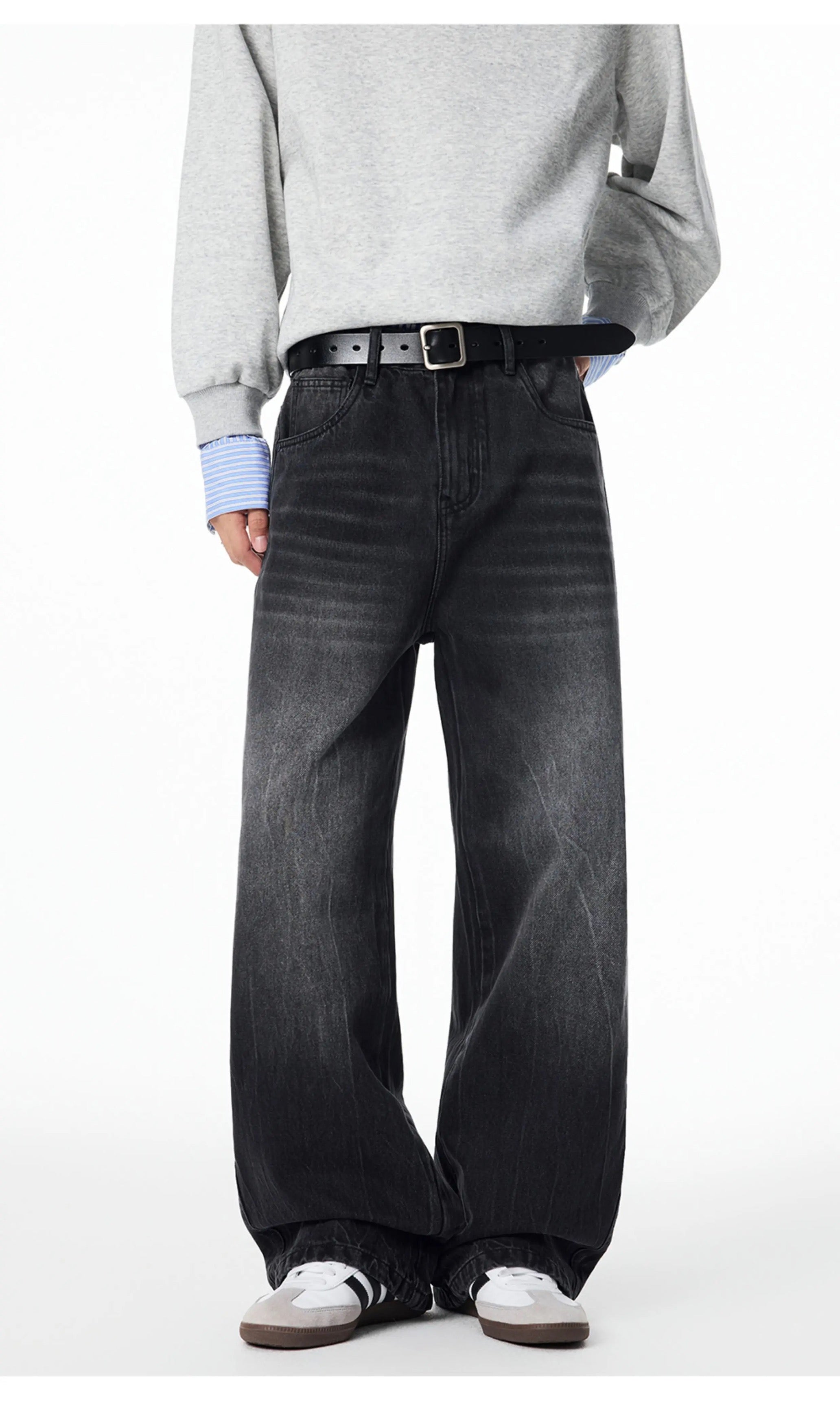 Men’s Vintage American Wide-Leg Denim Jeans   FE0093