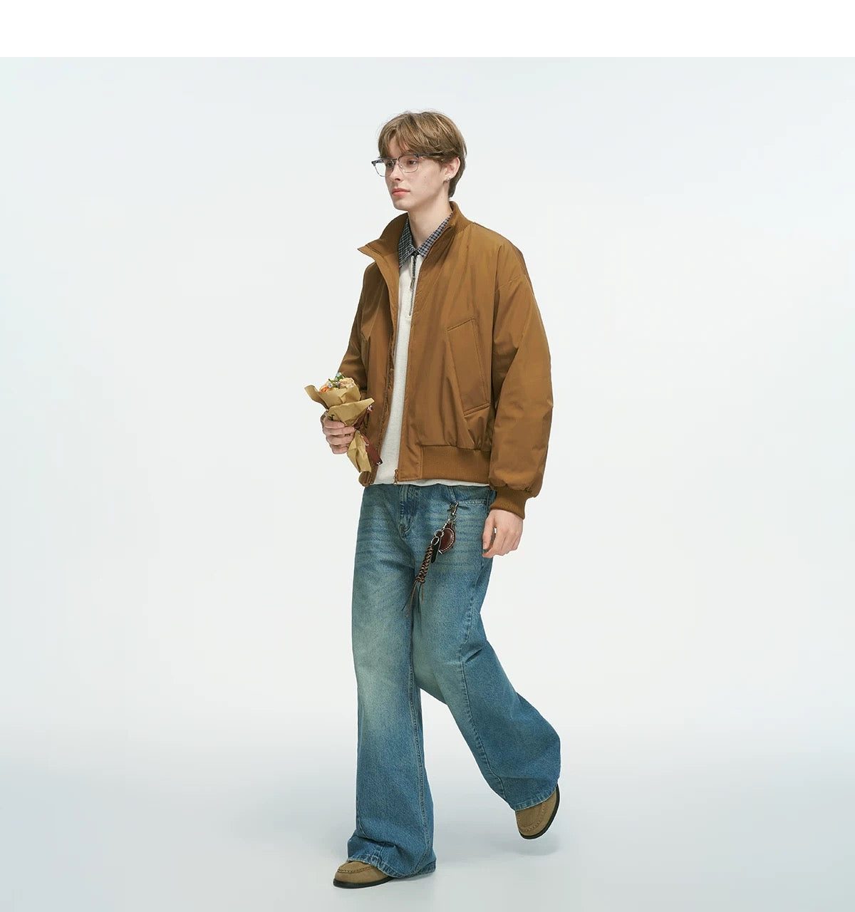 Stand Collar Down Jacket – Minimalist Warm Puffer for Winter Street Style   FE0073