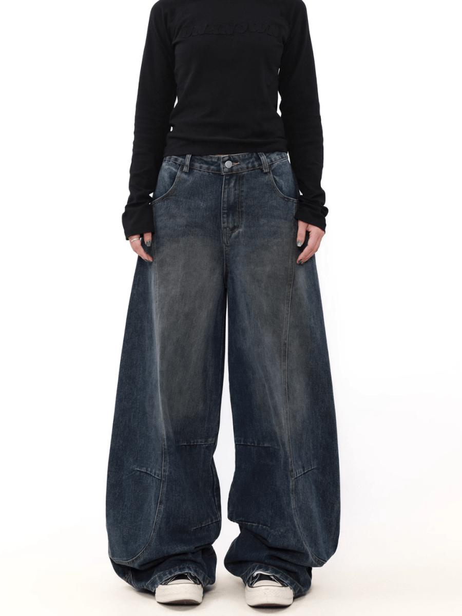 wide leg straight jeans   FE0108