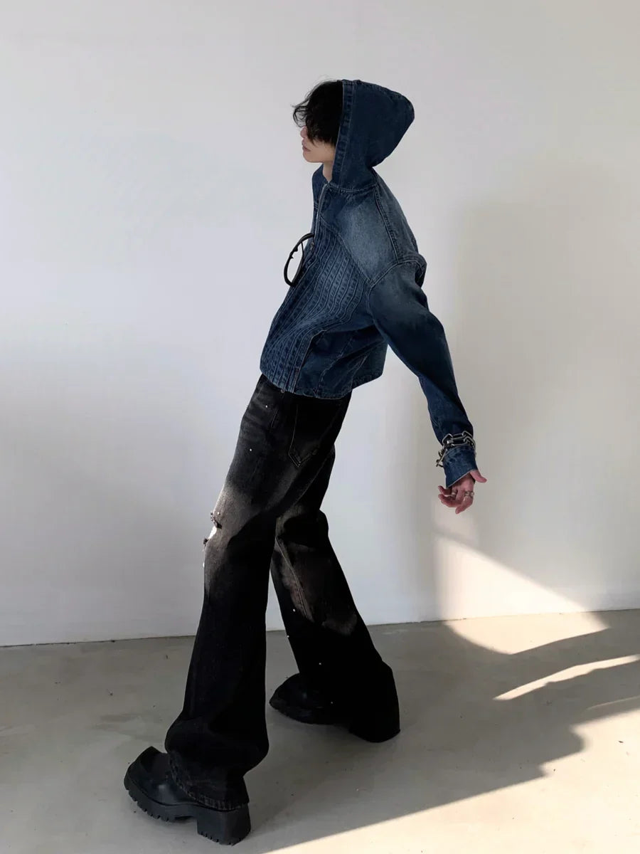HIGH STREET HOODED DENIM JACKET FE0474