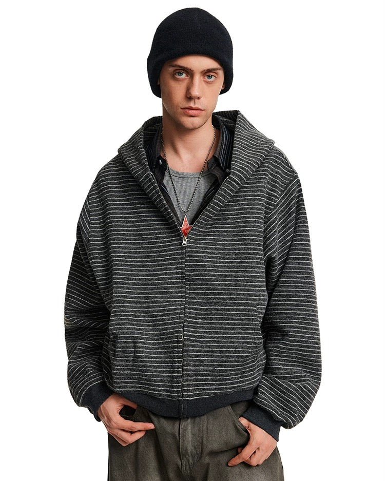 American Vintage Streetwear Cardigan Hoodie  FE0339