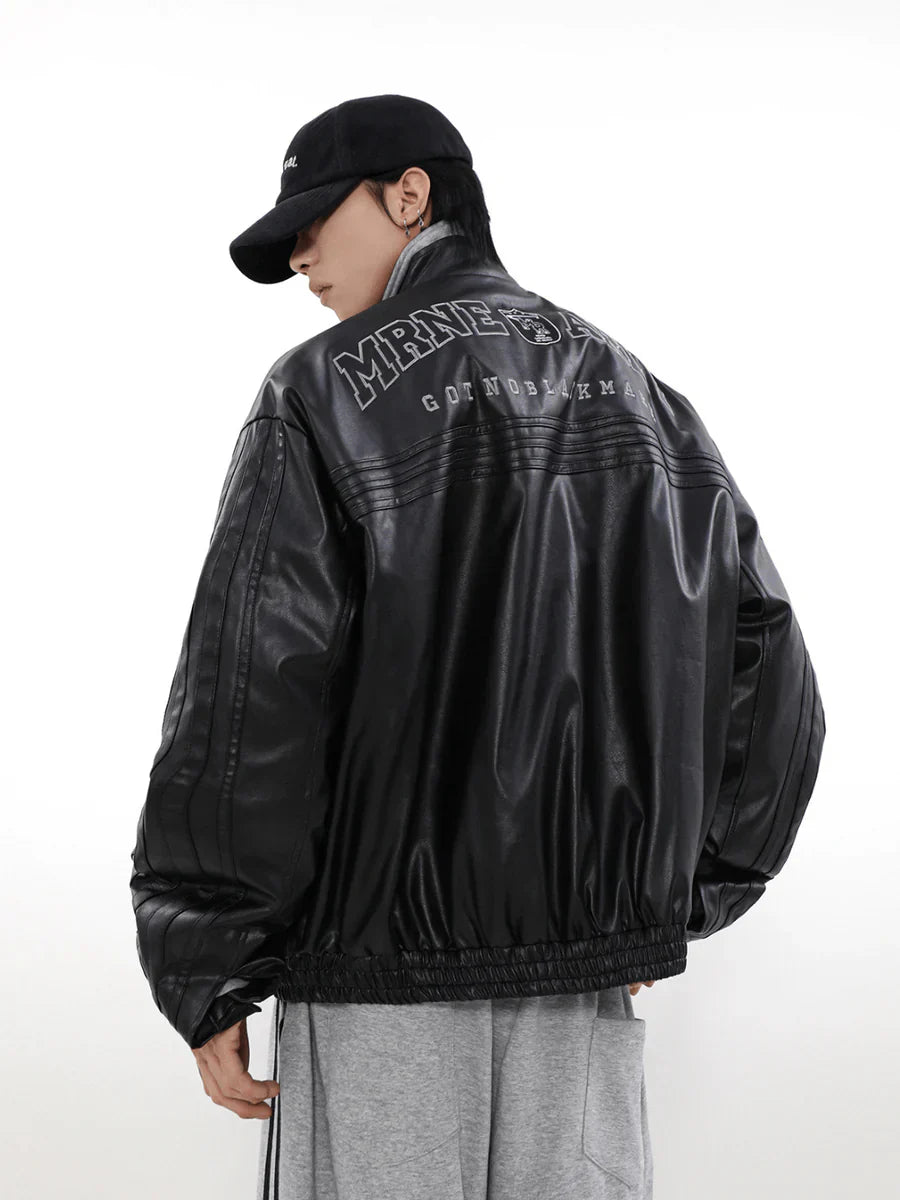 [MRNEARLY] WIND BIKER LEATHER JACKET FE0484
