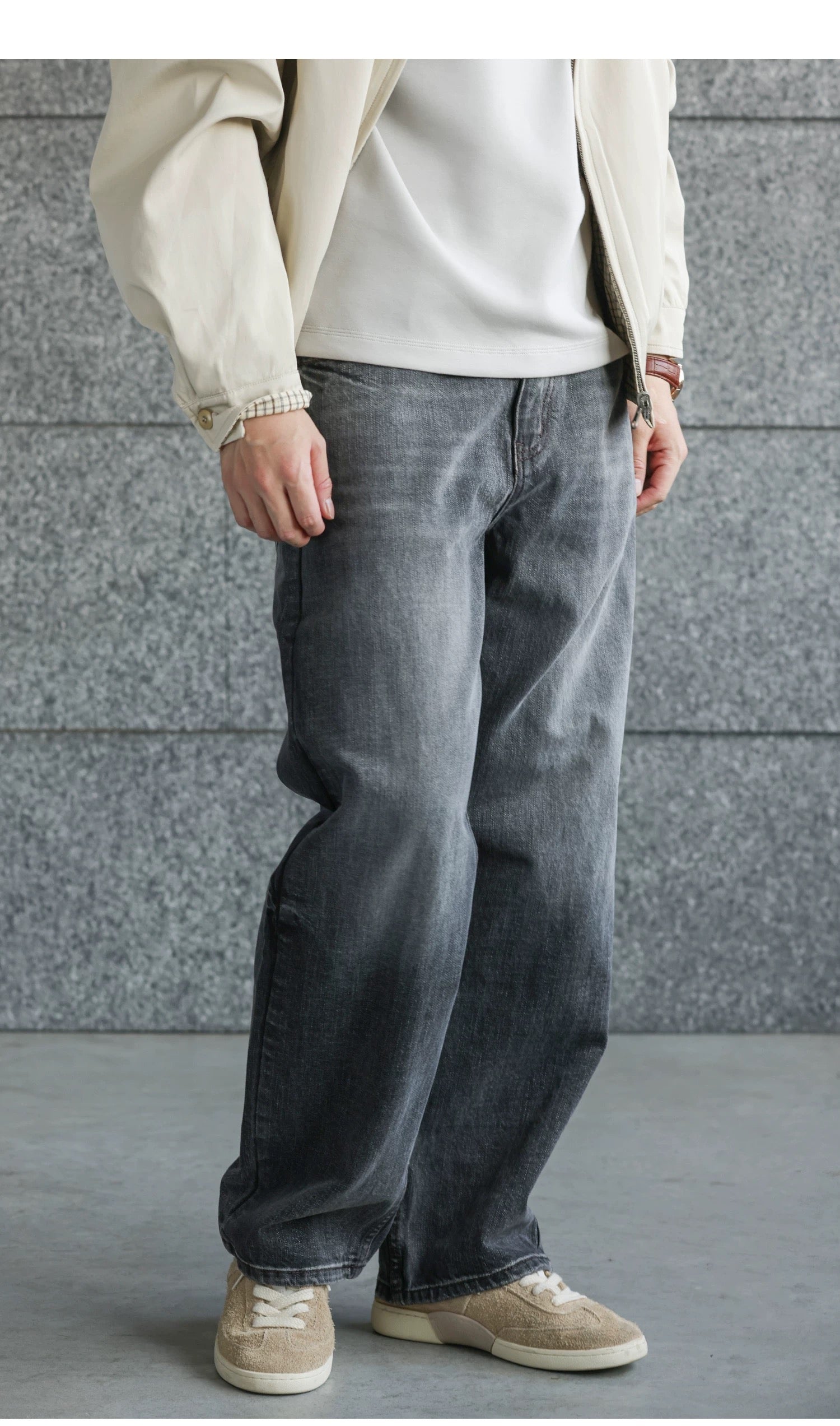 Men’s Retro American Raw Denim Jeans  FE0361