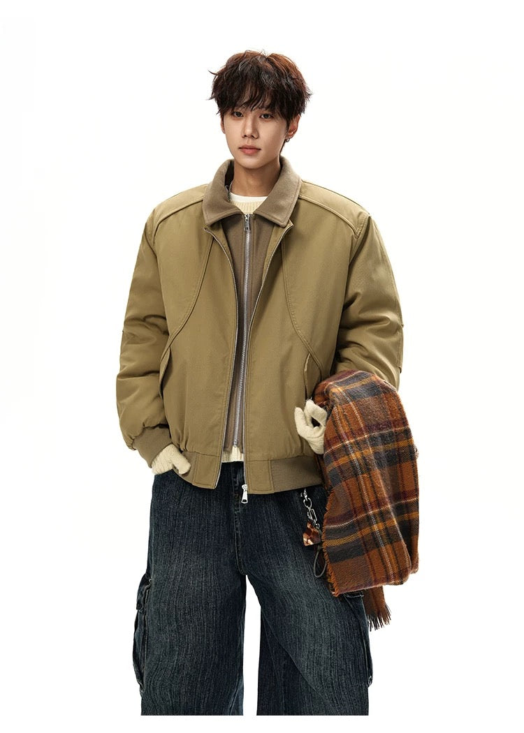 Men’s Designer Contrast Splice Lapel Jacket  FE0078