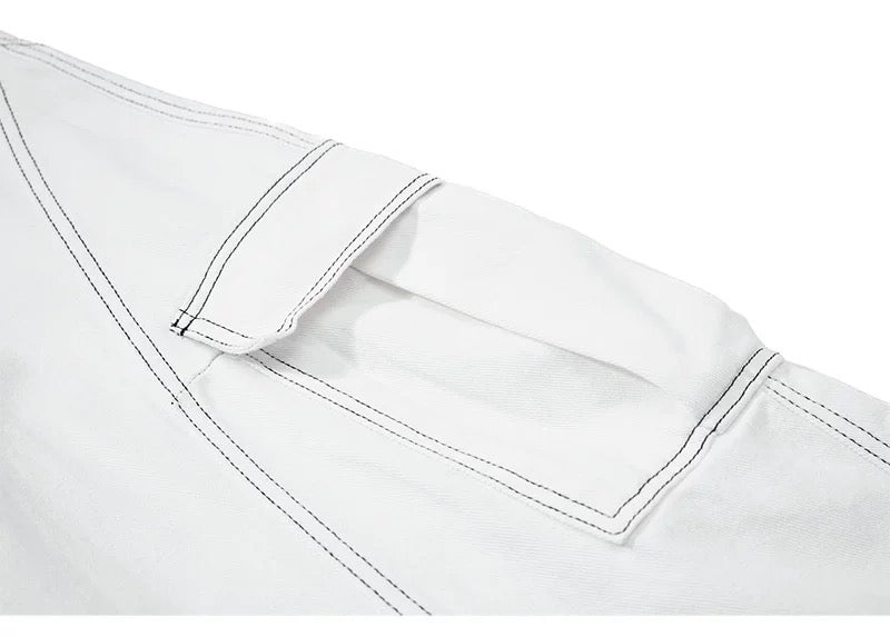 American Curved Wide-Leg Streetwear Trousers  FE0297
