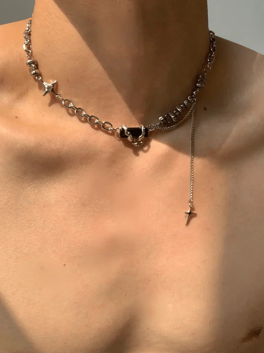 SILVER NECK CHAIN JEWELRY NECKLACE   FA111