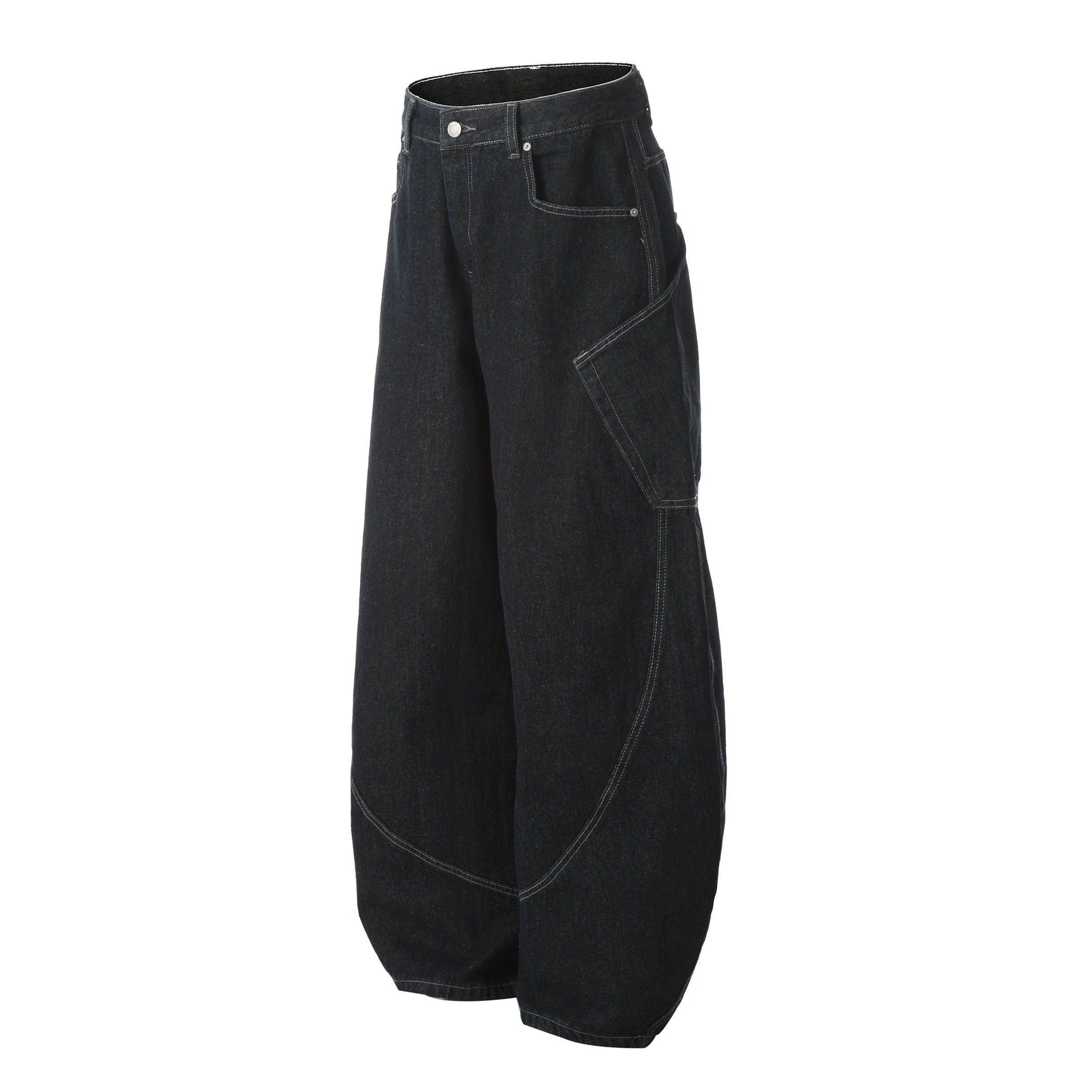 Vintage American Multi-Pocket Jeans – Loose Fit Workwear Street Denim Pants  FE0050