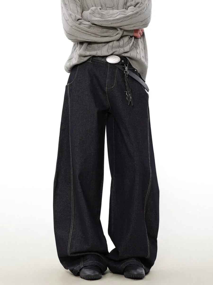 WIDE-LEGGED LOOSE JEANS   FE0111