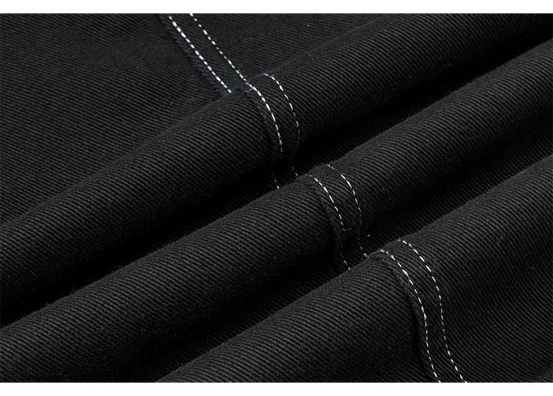 American Curved Wide-Leg Streetwear Trousers  FE0297