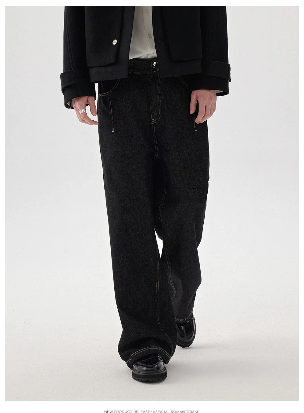 Men’s Vintage American Wide-Leg Denim Jeans  FE0383