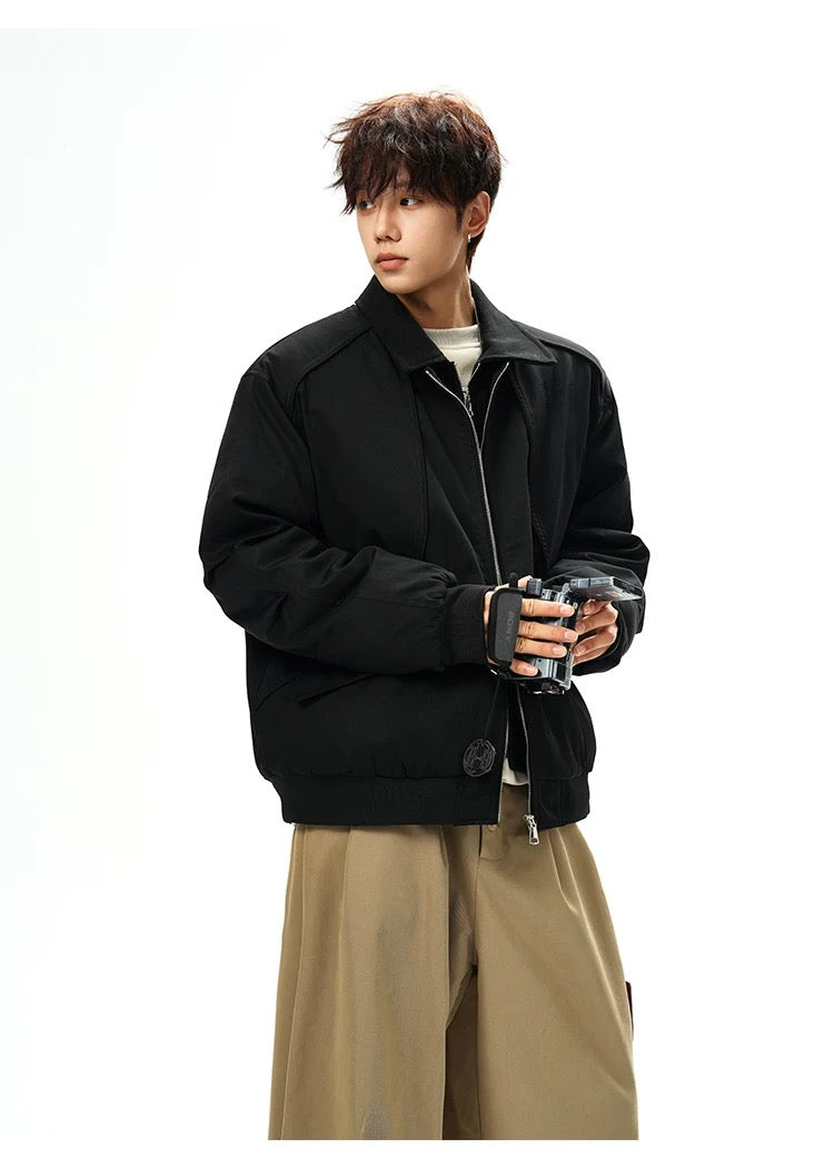 Men’s Designer Contrast Splice Lapel Jacket  FE0078