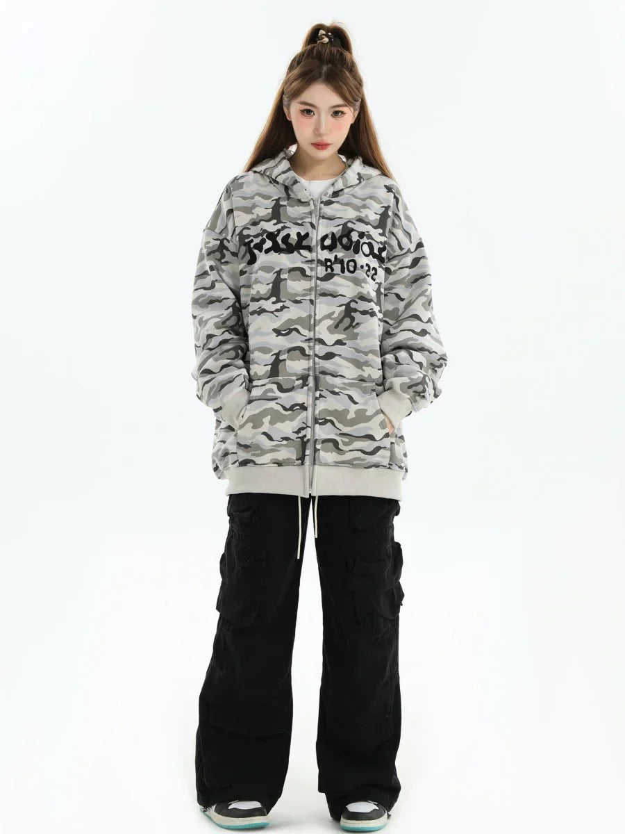 [INSstudios] FULL PRINT CAMOUFLAGE JACKET FE0483