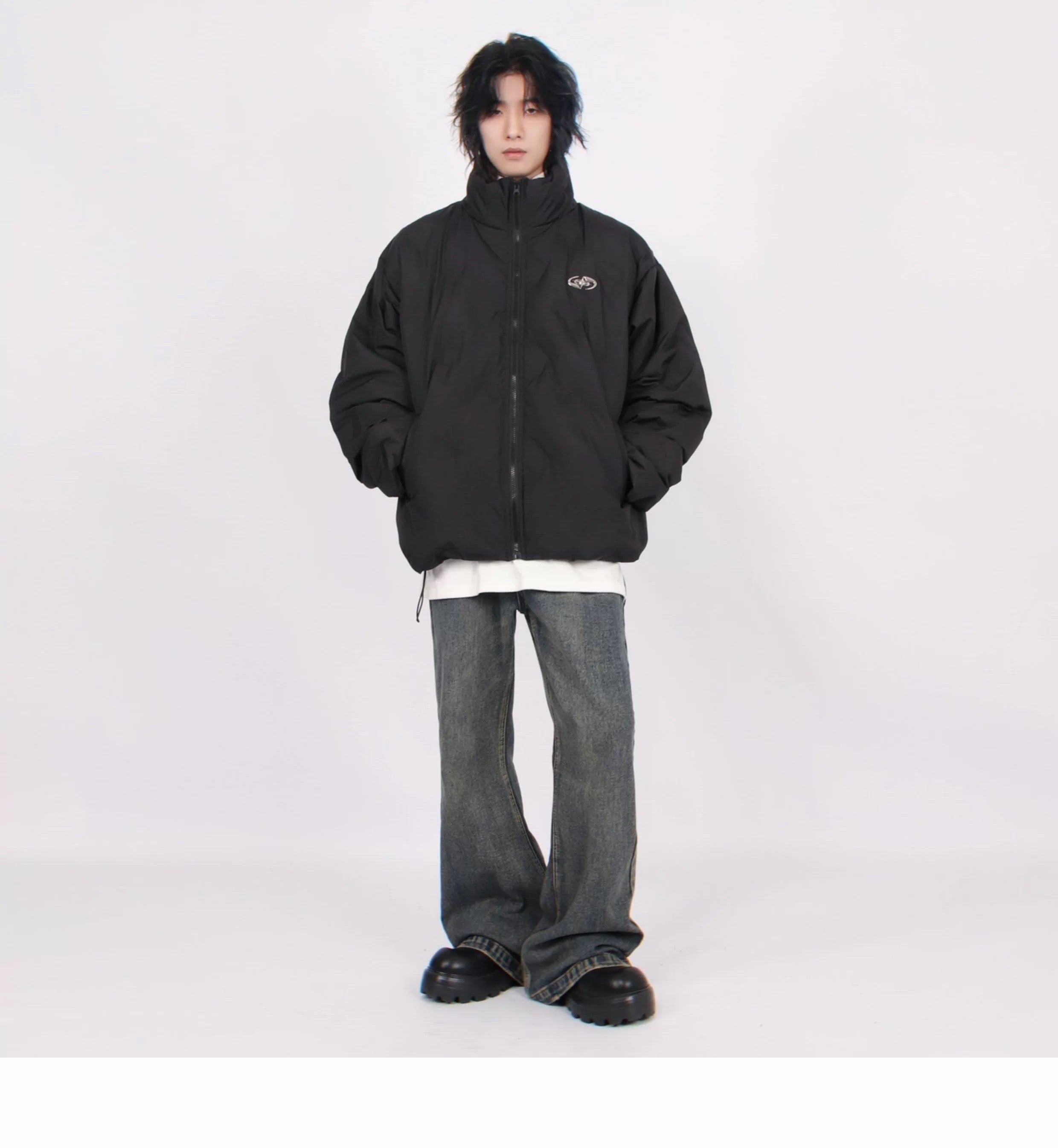 Men’s American Stand-Collar Puffer Jacket  FE0376