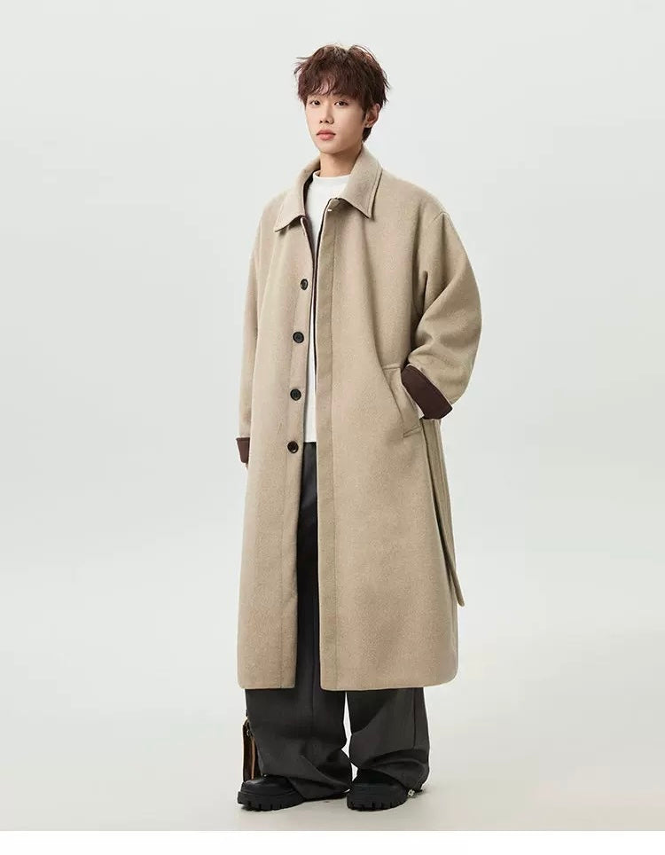 Men’s Premium Sheep Wool Overcoat   FE0356