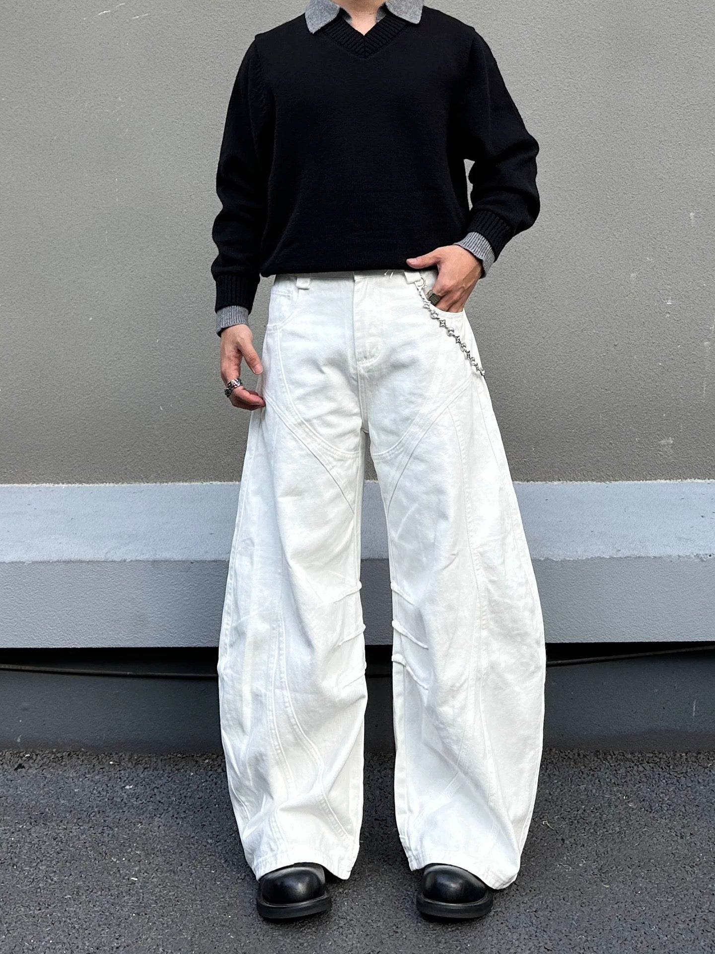 American Streetwear Vintage Denim Pants  FE0295