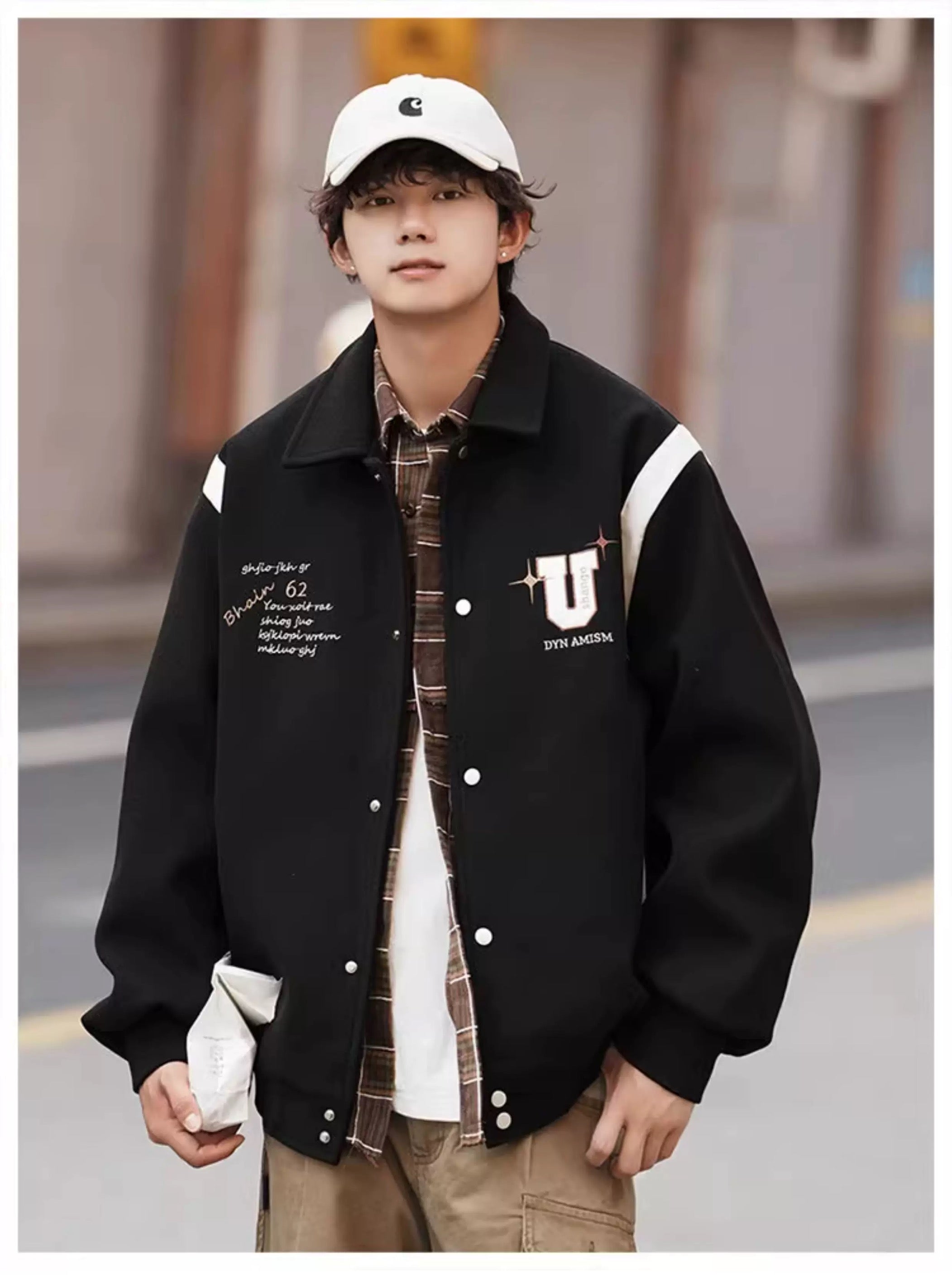 Wool Short Jacket – Vintage American Street Style Outerwear   FE0072