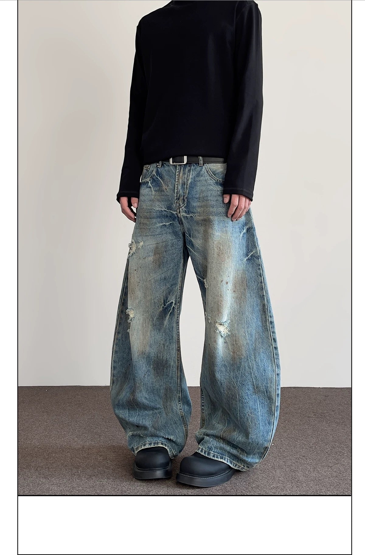 Men’s American Vintage Wide-Leg Denim Jeans   FE0379