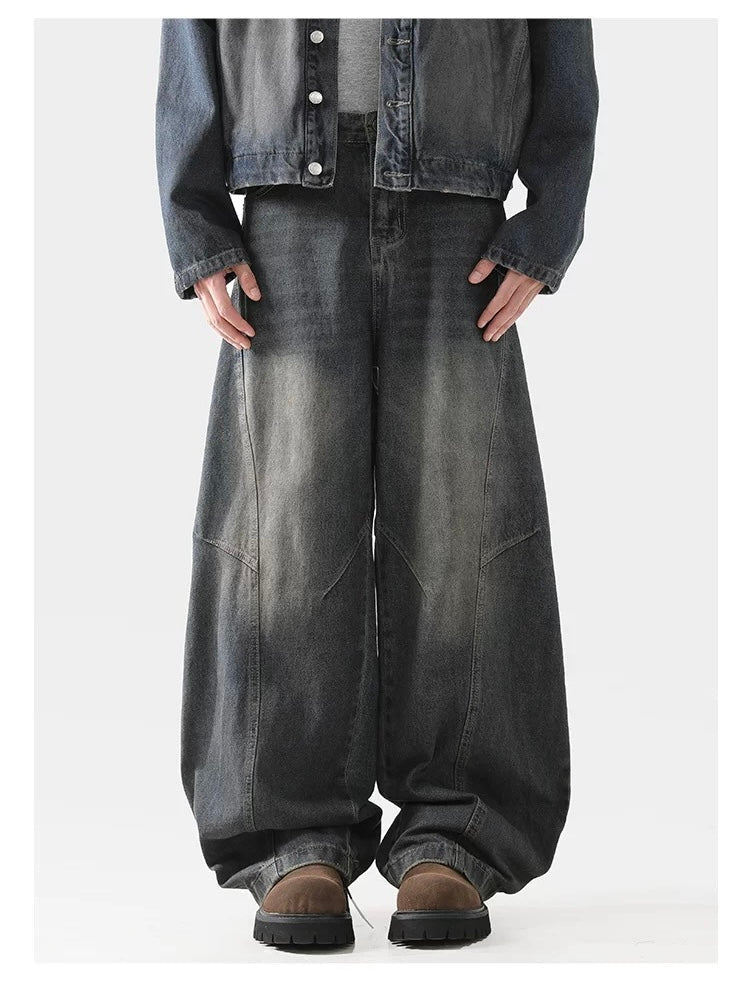 American Retro Wide-Leg Denim Pants  FE0307