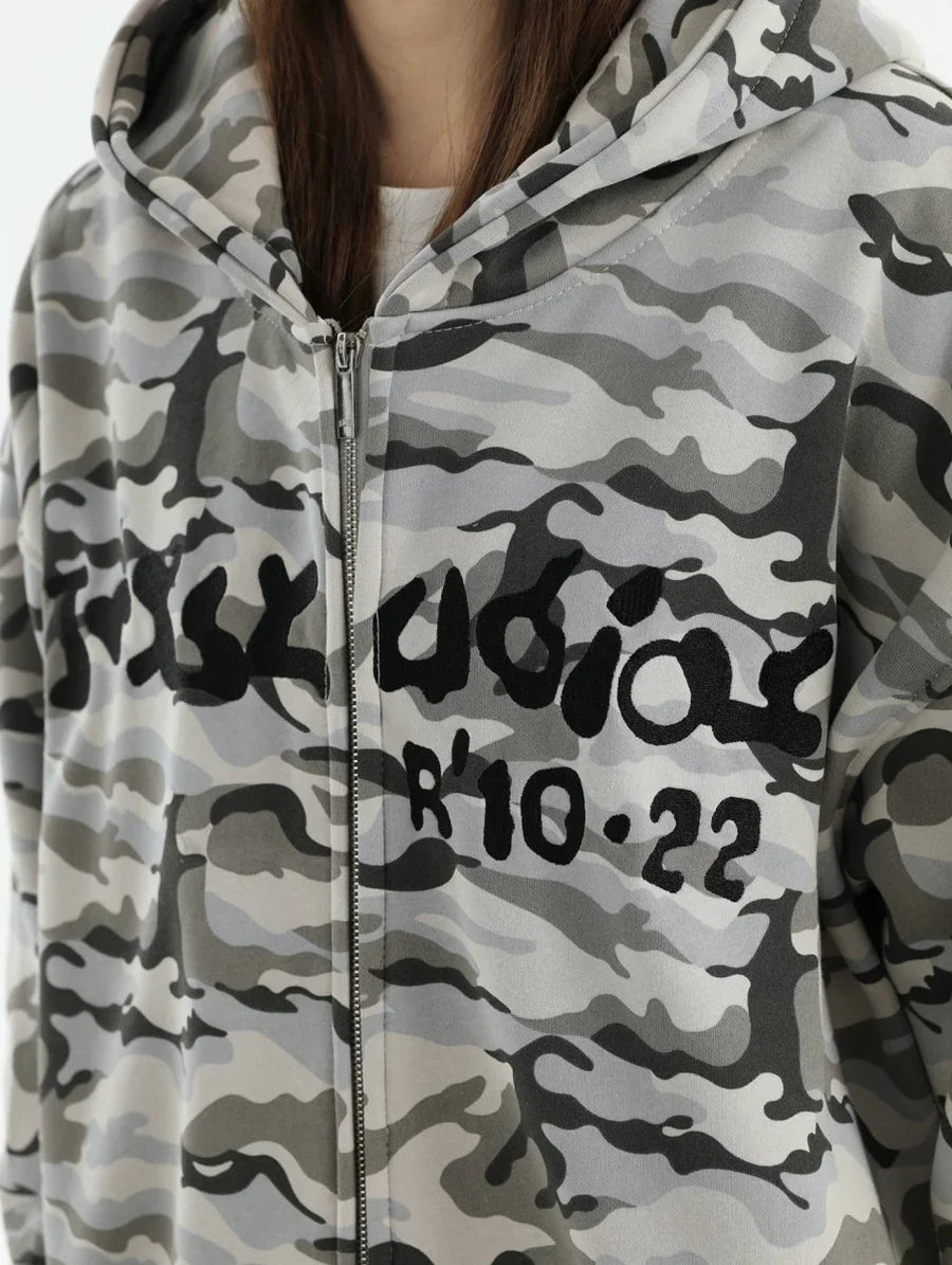 [INSstudios] FULL PRINT CAMOUFLAGE JACKET FE0483