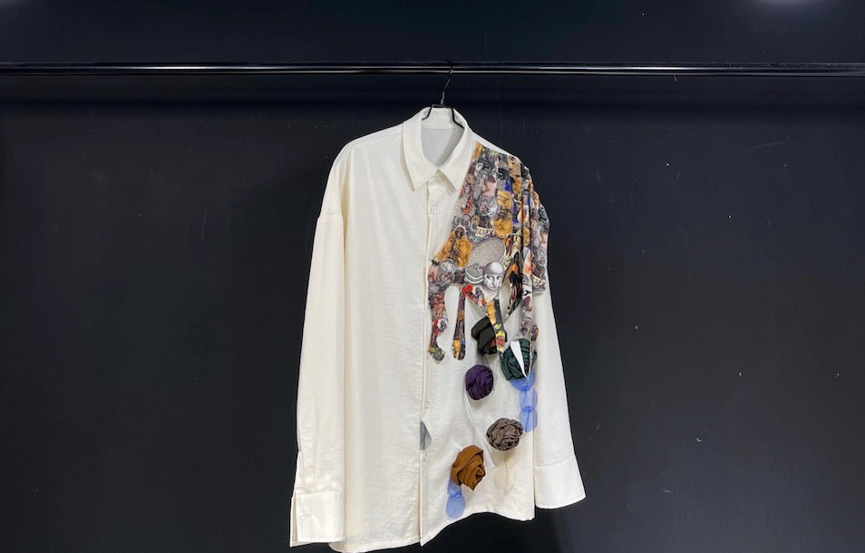 Men’s Original Design Loose Linen Shirt White Lightweight Long Sleeve Casual Base Top FE0281