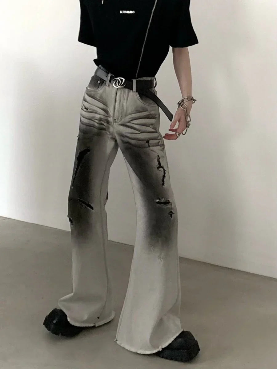 BLACK AND WHITE JEANS  FE0400