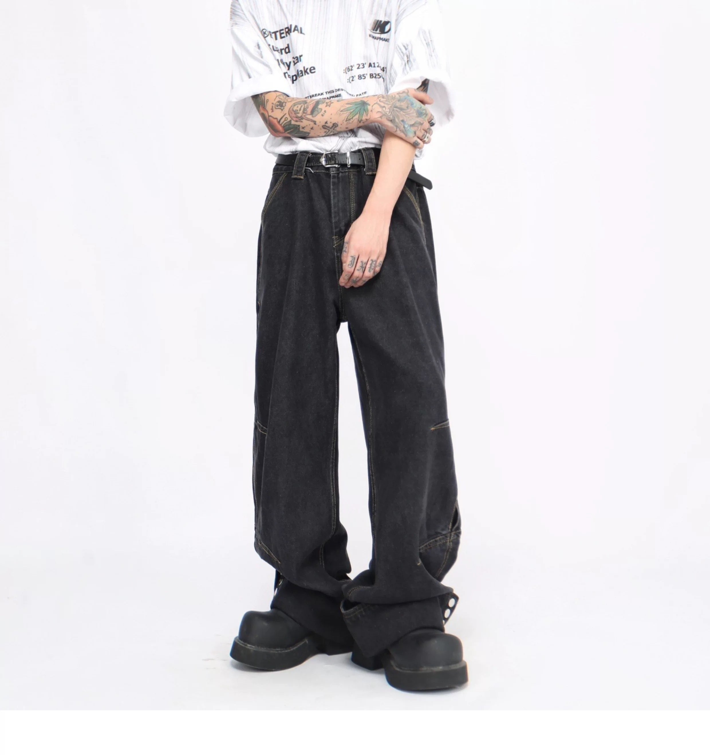 Men’s American Vintage Wide-Leg Denim Jeans FE0373