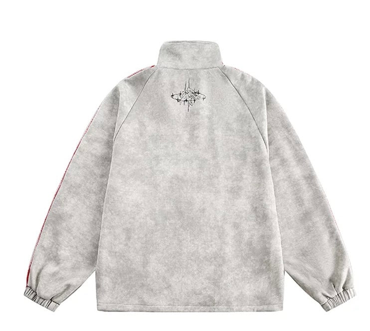 Men’s Printed Color-Block Fleece Jacket  FE0333