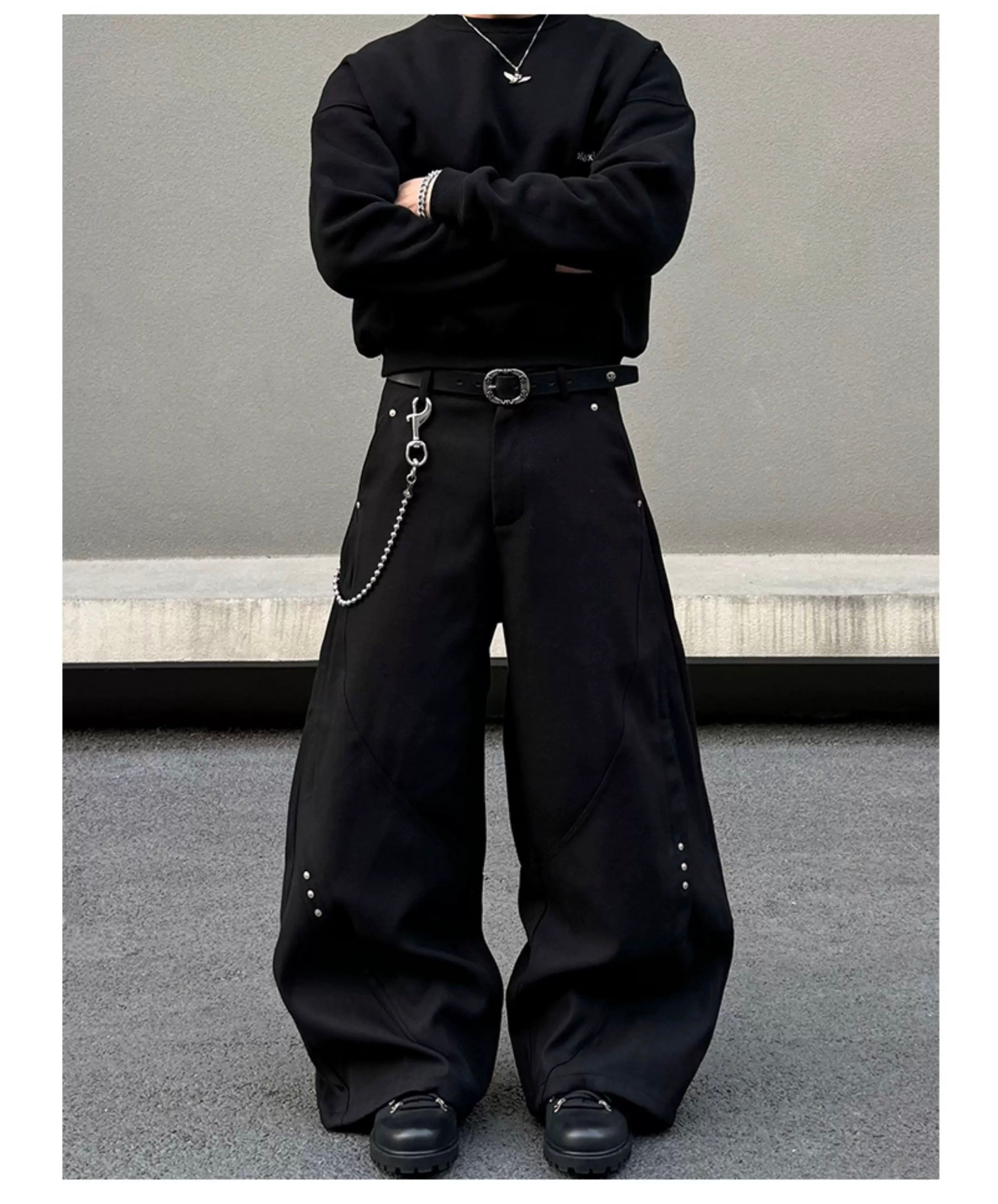 Vintage High-Street Flared Dress Pants   FE0301