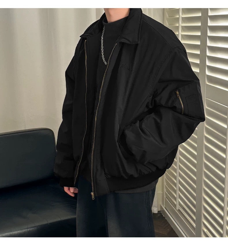 Men’s Vintage Bomber Puffer Jacket  FE0299