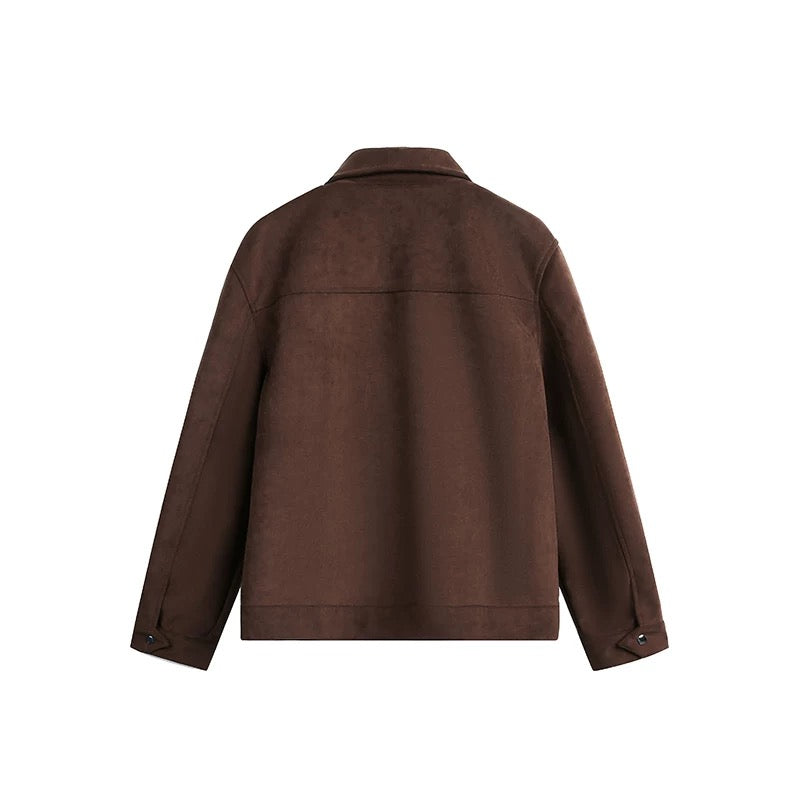 Men’s Vintage American Suede Collar Jacket   FE0077