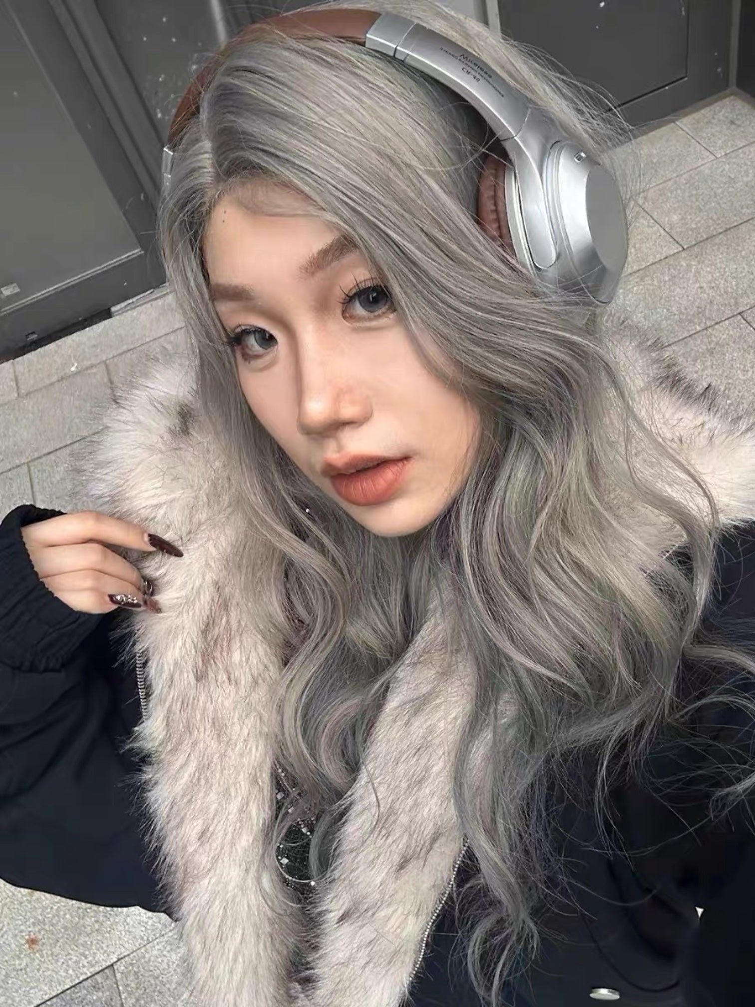 [Korean Girl] FUR LINED PUFFER BOMBER JACKET   FE0209