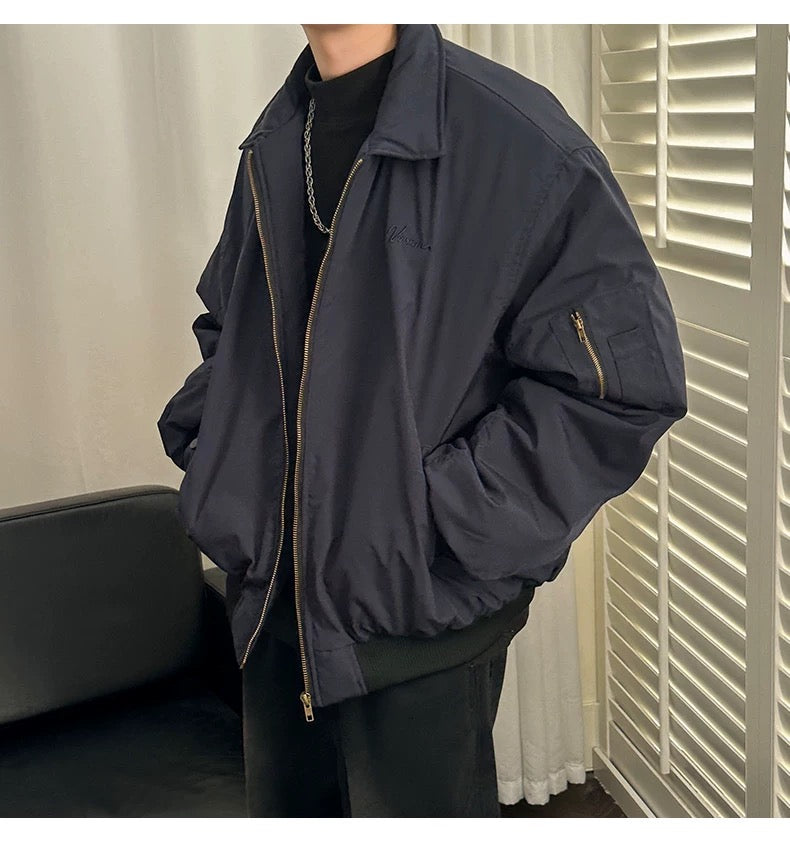 Men’s Vintage Bomber Puffer Jacket  FE0299
