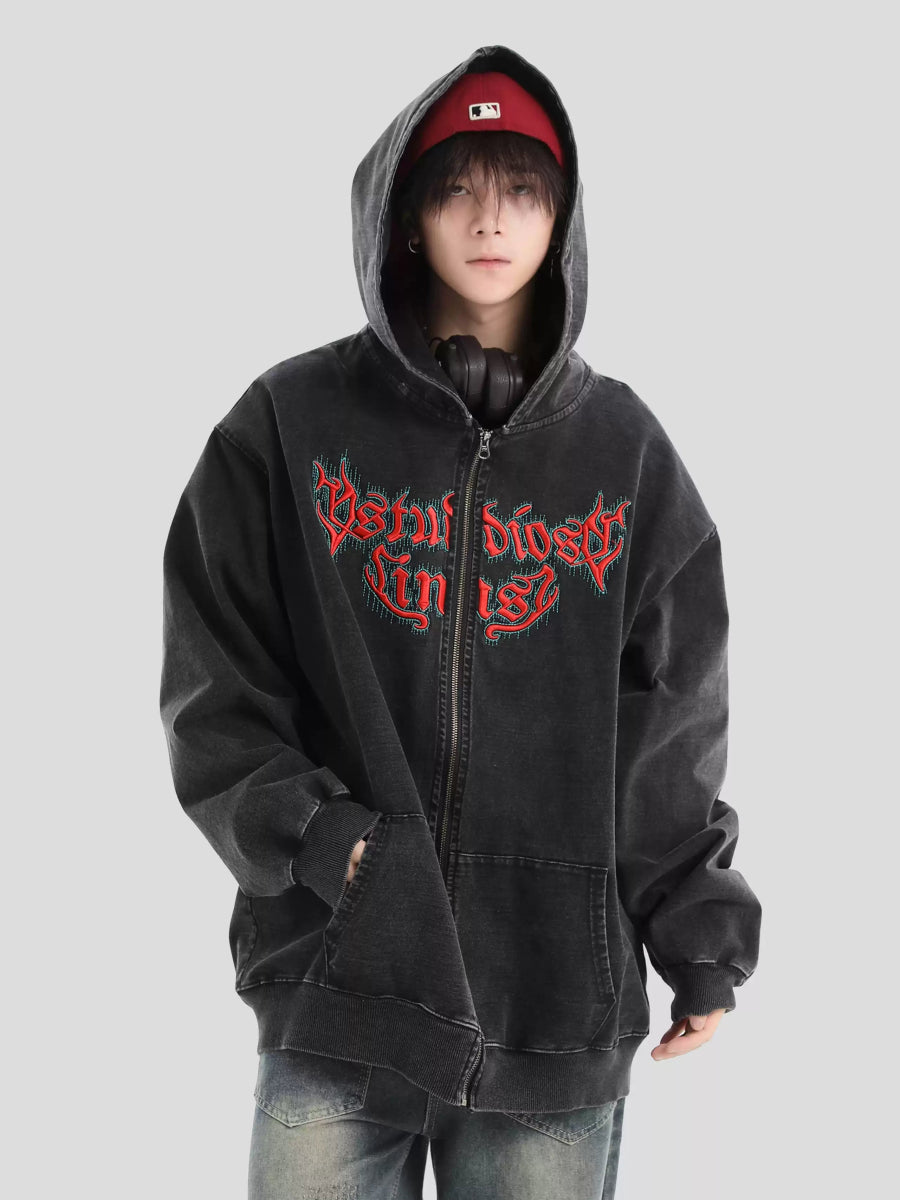 GOTHIC LETTER LOGO DENIM JACKET   FE0122