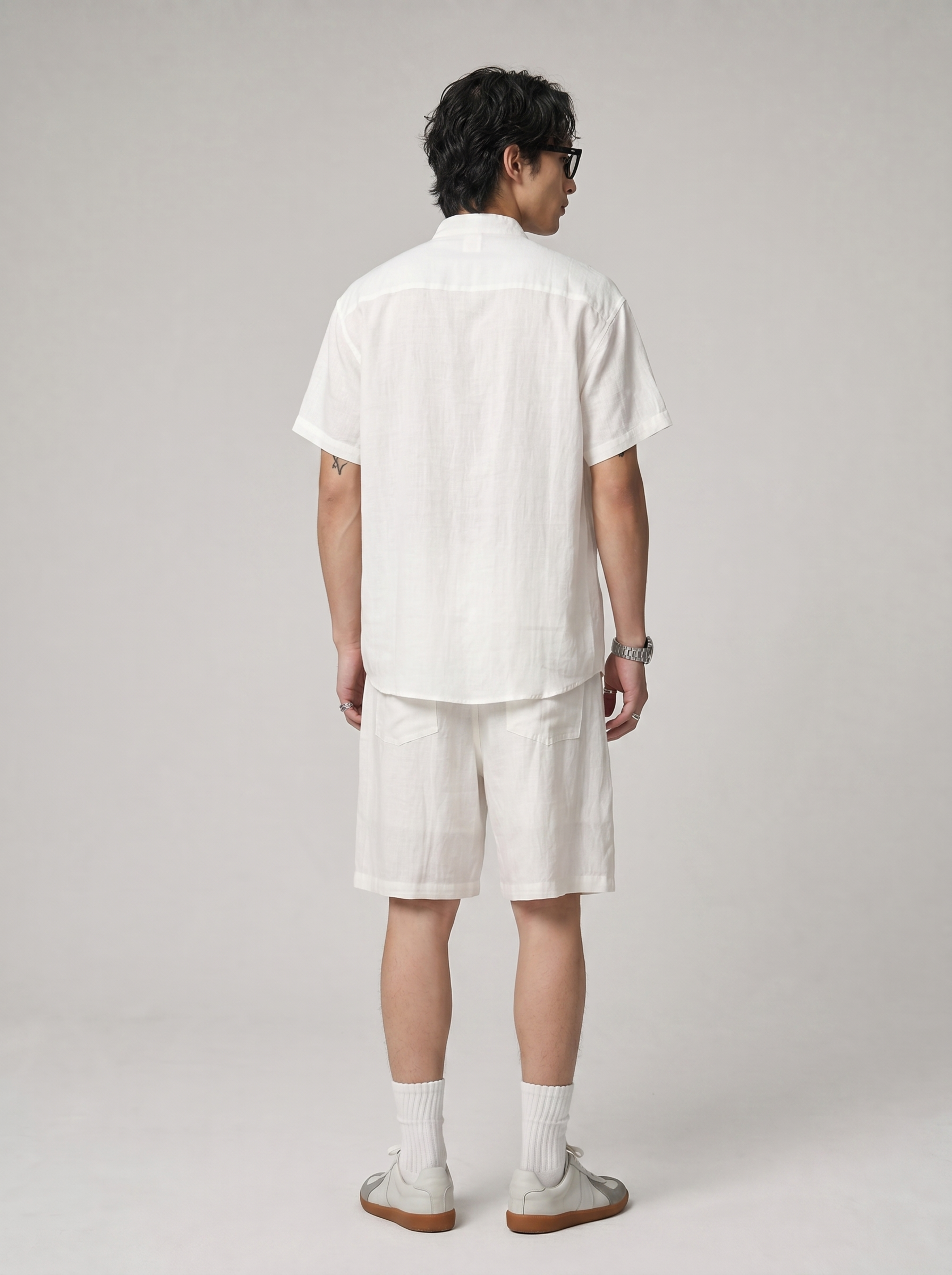 Men's Resort Wear Set - Lyocell Short Sleeve Vacation Outfit FE0716
