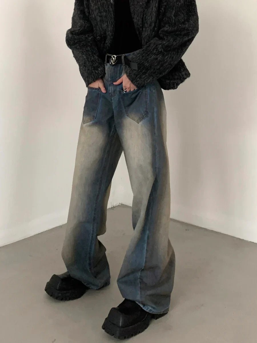 VINTAGE WASHED BLUE JEANS  FE0404
