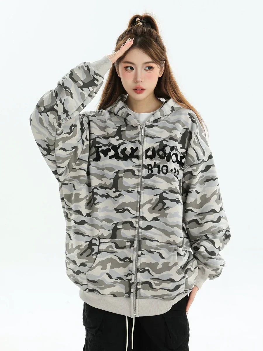[INSstudios] FULL PRINT CAMOUFLAGE JACKET FE0483