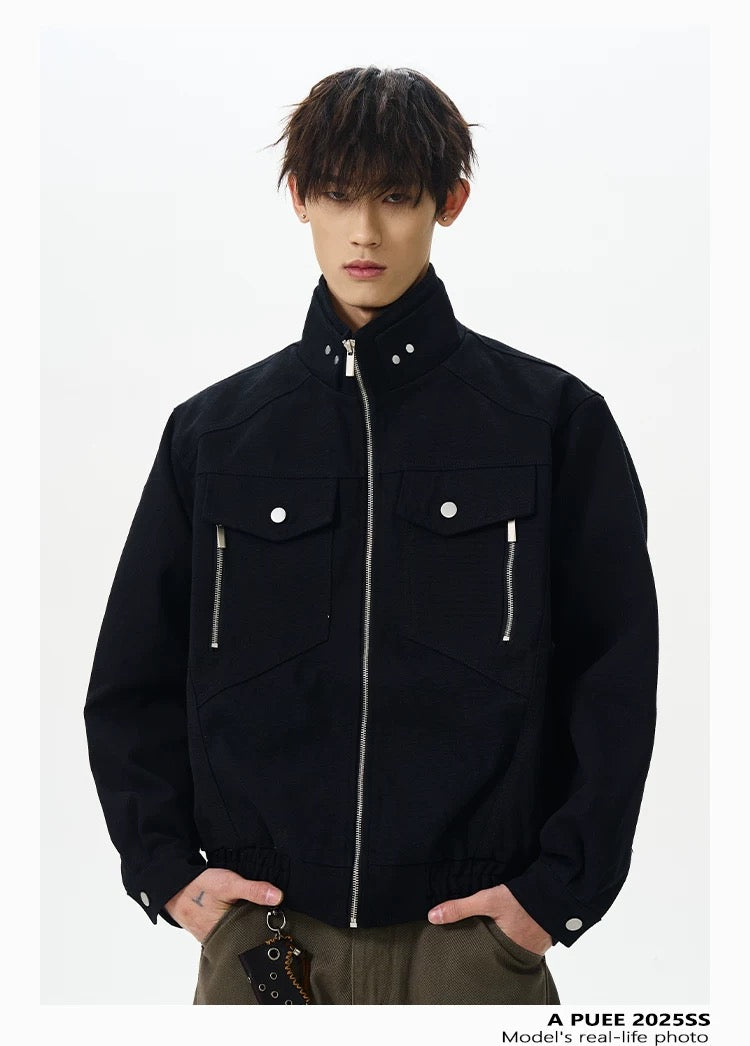 Men’s American Stand-Collar Jacket  FE0380