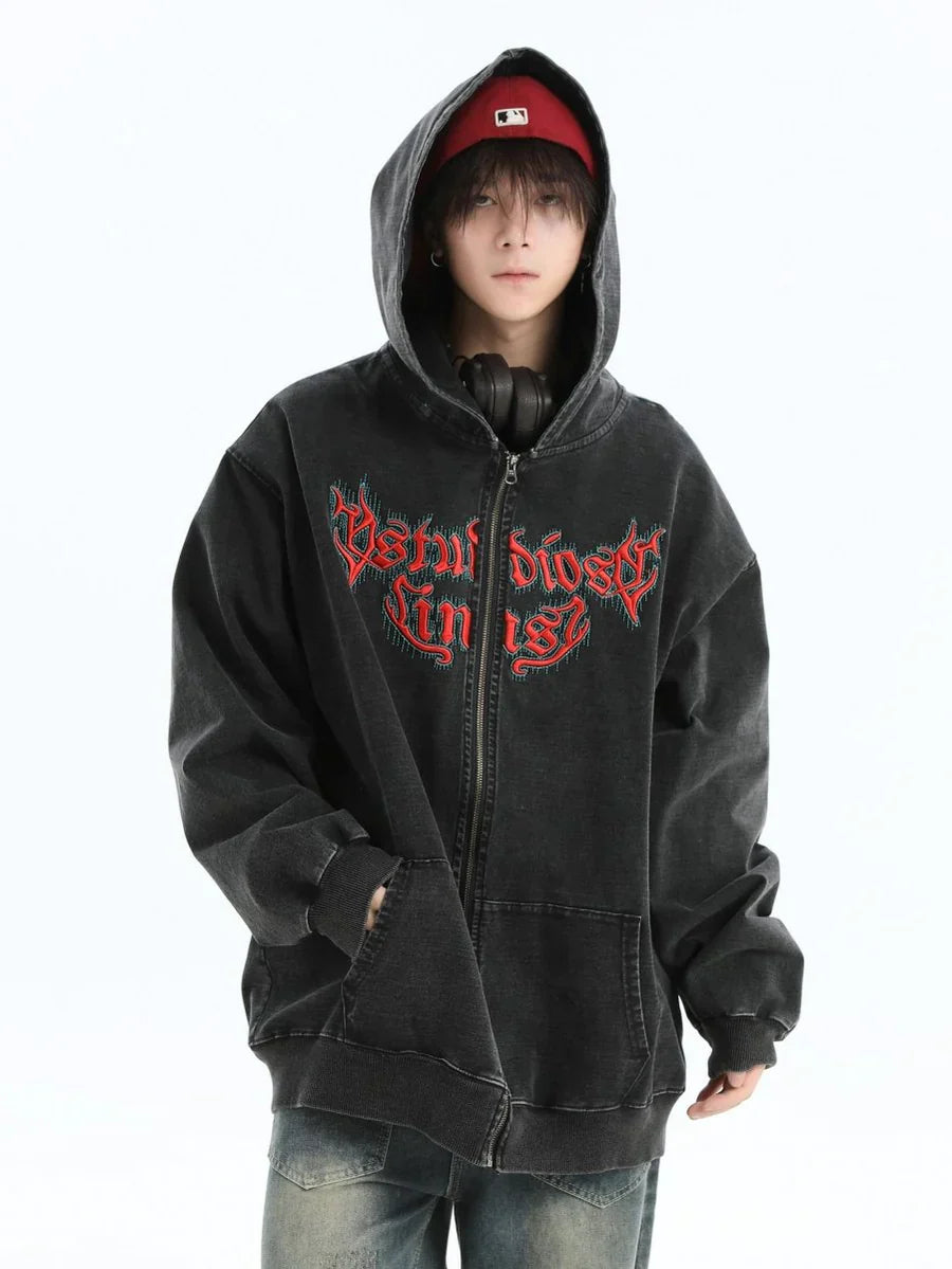 GOTHIC LETTER LOGO DENIM JACKET   FE0122