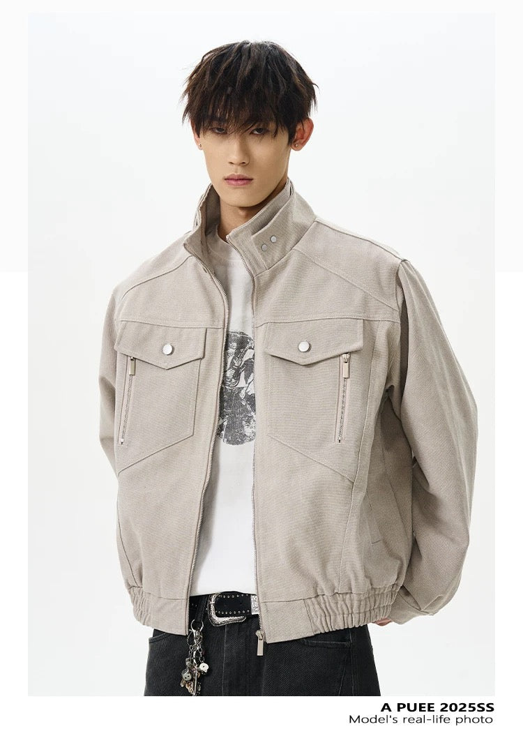 Men’s American Stand-Collar Jacket  FE0380