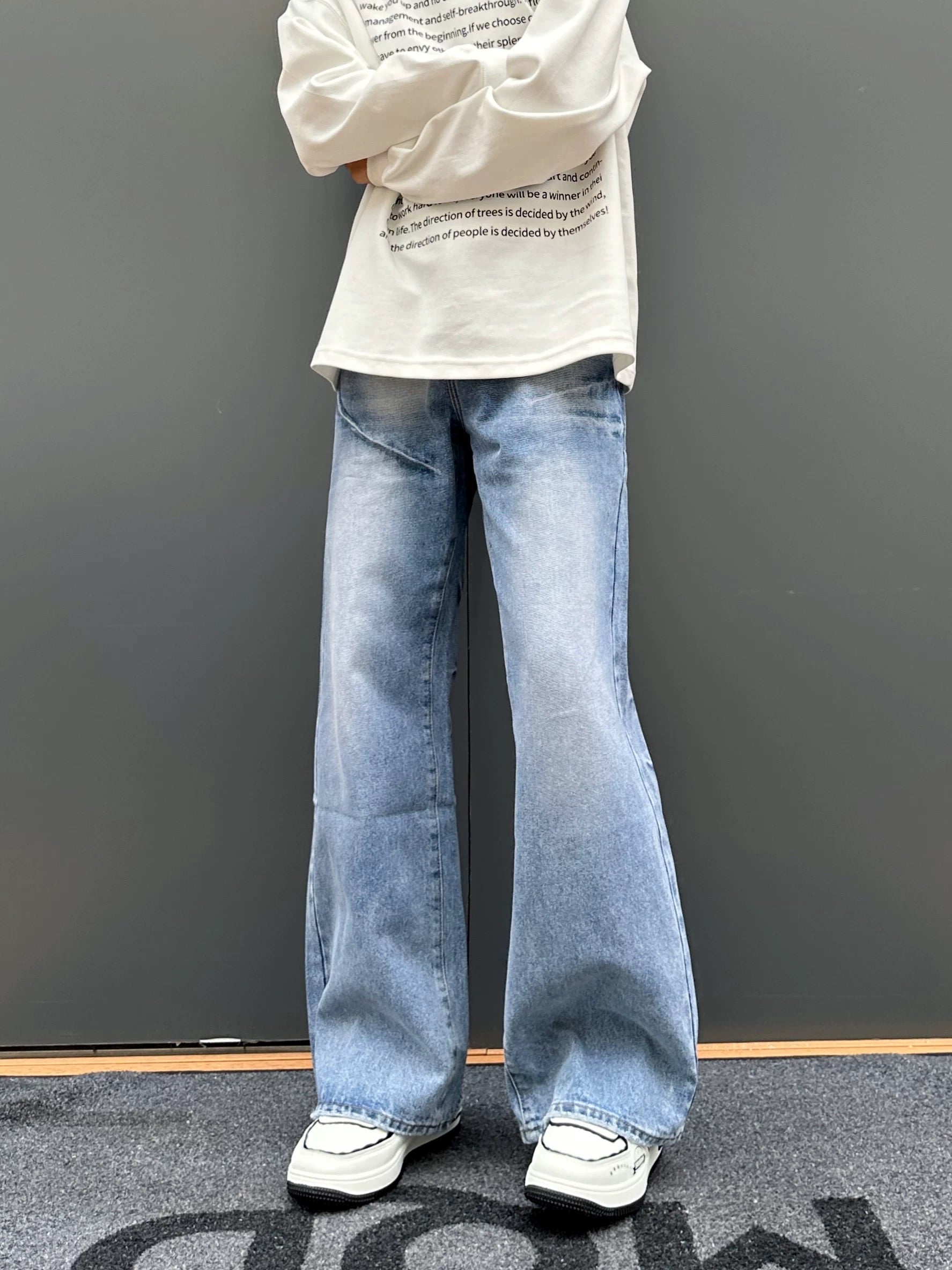 Men’s Vintage American Wide-Leg Straight Jeans  FE0332