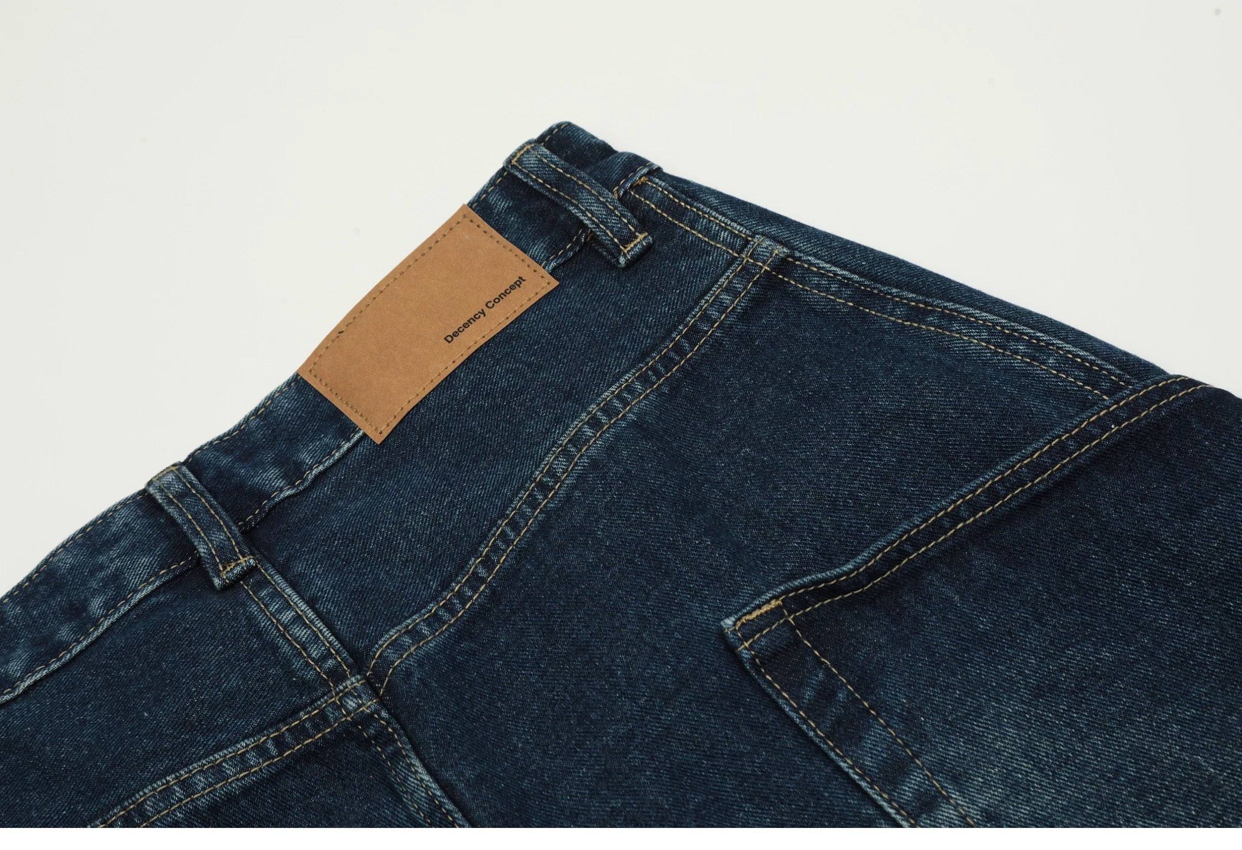 Vintage American Multi-Pocket Jeans – Loose Fit Workwear Street Denim Pants  FE0050