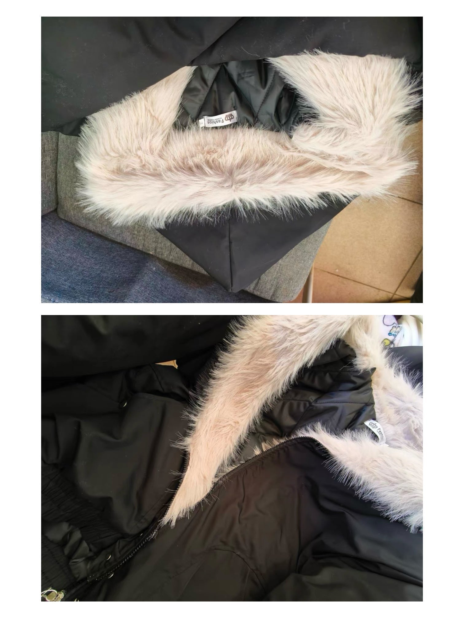 [Korean Girl] FUR LINED PUFFER BOMBER JACKET   FE0209
