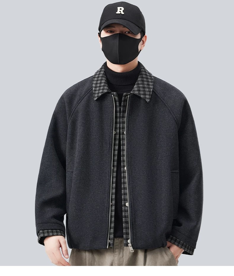 Men’s Loose-Fit Sheep Wool Padded Jacket   FE0075