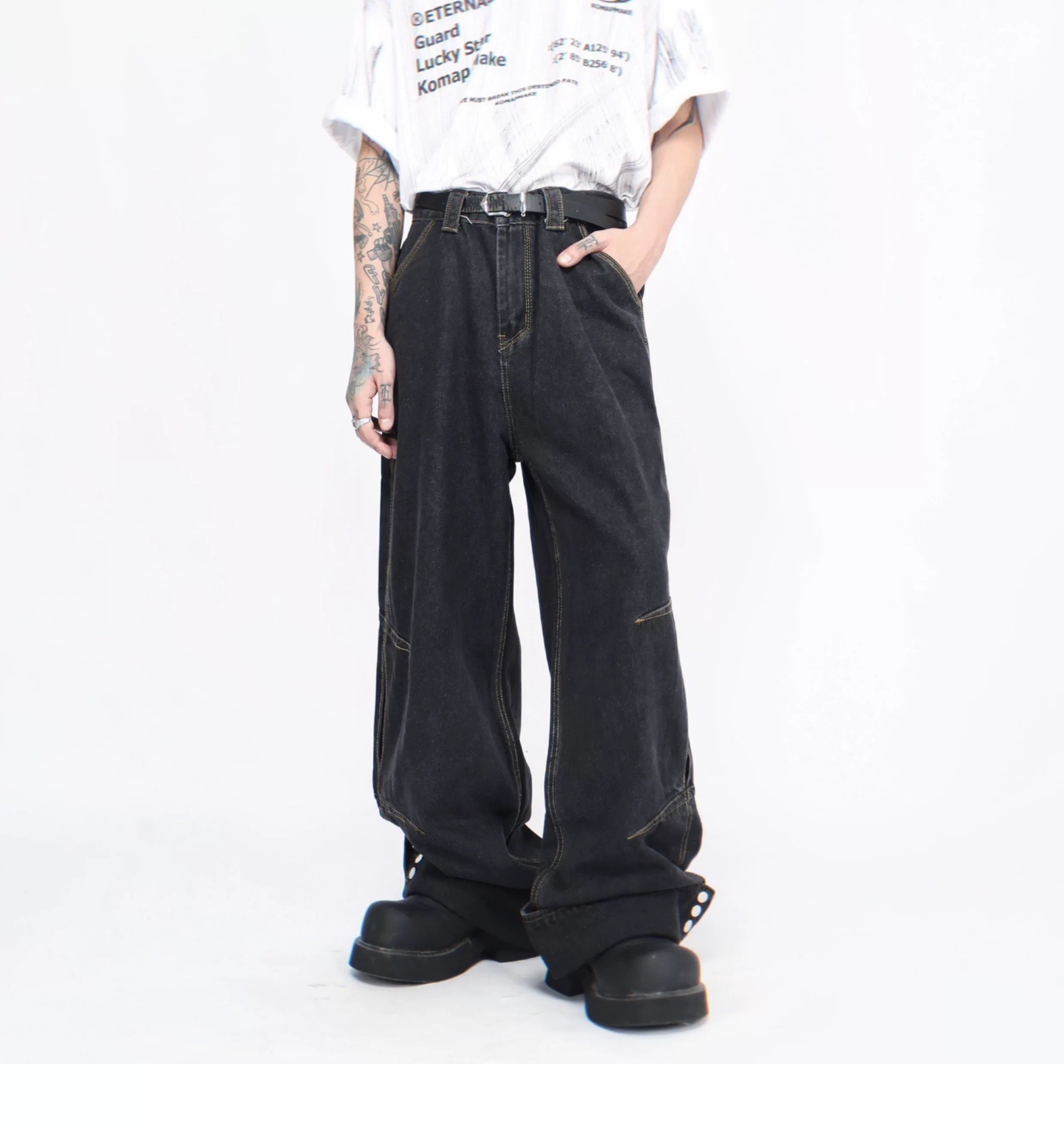 Men’s American Vintage Wide-Leg Denim Jeans FE0373
