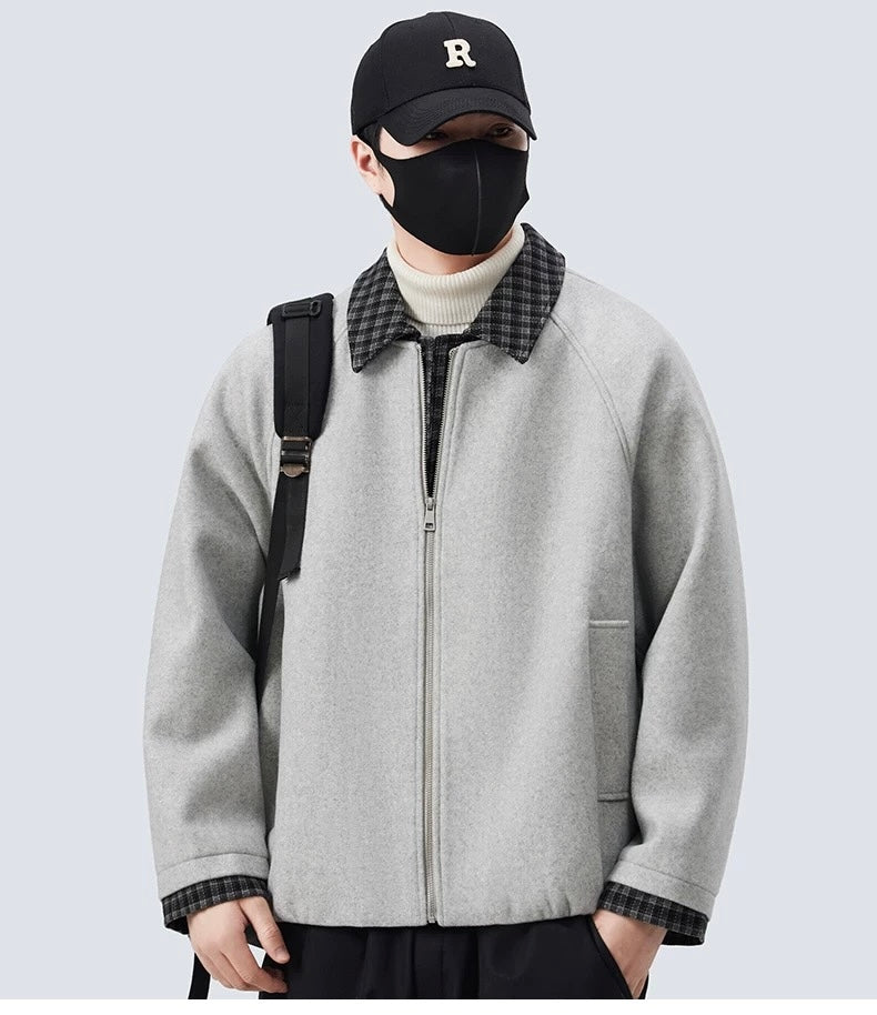 Men’s Loose-Fit Sheep Wool Padded Jacket   FE0075