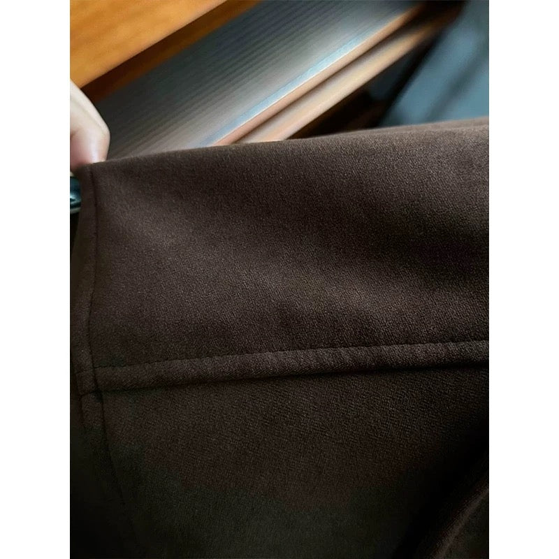 Men’s Vintage American Suede Collar Jacket   FE0077